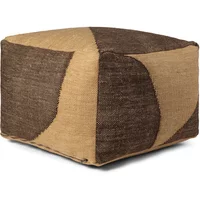 Ferm Living Ferm Living - Forene Pouf, 60 x 60 cm, tan / chocolate