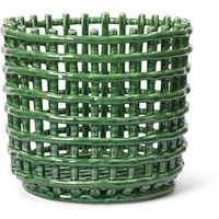Ferm Living Ferm Living - Keramik Korb, groß, emerald green