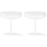 Ferm Living Ferm Living - Ripple Champagnerglas (2er-Set), frosted