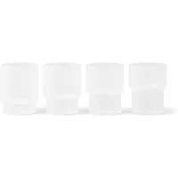 Ferm Living Ferm Living - Ripple Trinkglas small, frosted (4er-Set)