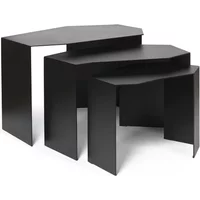Ferm Living Ferm Living - Shard Cluster Satztisch, schwarz (3er-Set)