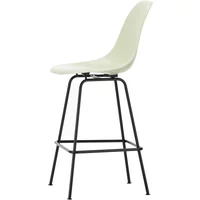 Vitra Vitra - Eames Fiberglass Barstuhl, medium, basic dark / parchment (Filzgleiter)