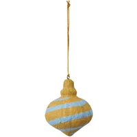 Broste Copenhagen Broste Copenhagen - Pulp Spinning Top Deko-Anhänger, Ø 7,5 x H 9 cm, pigeon blue