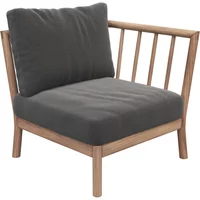 Fritz Hansen Fritz Hansen - Skagerak Tradition Outdoor Sofa Endmodul, Teak / charcoal