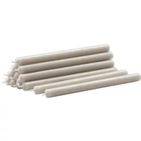 Stoff Nagel STOFF Nagel - Paraffin-Kerzen, linen grau (12er-Set)