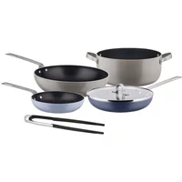 Alessi Alessi - Tama Topfset, grau / blau (6-teilig)