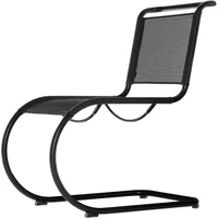 Thonet Thonet - S 533 N Stuhl, Gestell tiefschwarz (RAL 9005) / Gewebe schwarz (All Seasons)