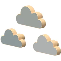 Cam Cam Copenhagen Cam Cam Copenhagen - Haken aus Holz, Wolke, mix blue (3er-Set)