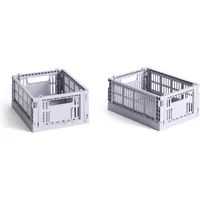 Hay HAY - Colour Crate Korb Mini, 17 x 13 cm, lavender, recycled (2er-Set)