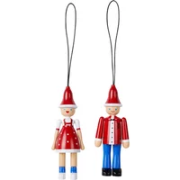 Kay Bojesen Denmark Kay Bojesen - Weihnachtsjunge Ole und Weihnachtsmädchen Lise, rot / blau / weiss