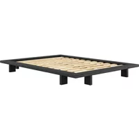 Karup Karup - Japan Bett, 140 x 200 cm, Kiefer black night