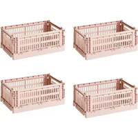Hay HAY - Colour Crate S Korb-Set, blush, recycled (4er-Set)