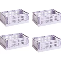 Hay HAY - Colour Crate S Korb-Set, lavender, recycled (4er-Set)