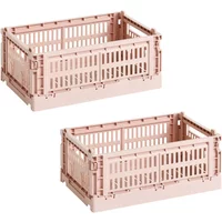 Hay HAY - Colour Crate S Korb-Set, blush, recycled (2er-Set)