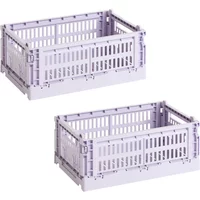 Hay HAY - Colour Crate S Korb-Set, lavender, recycled (2er-Set)