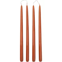 Broste Copenhagen Broste Copenhagen - Smooth Kerze, H 38 cm, orange (4er-Set)