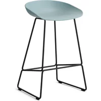 Hay HAY - About A Stool AAS 38 Barhocker H 76, schwarz / dusty blue 2.0 (Filzgleiter)
