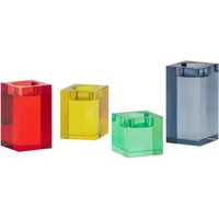 Remember Remember - Glasblock-Kerzenhalter, Vela (4er-Set)