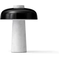 Audo Copenhagen Audo - Reverse LED-Tischleuchte, Ø 24 x H 30 cm, schwarz / Carrara Marmor
