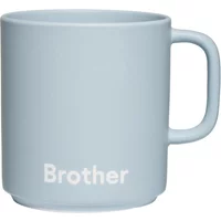 Design Letters Design Letters - VIP Favourite Porzellan Becher mit Henkel, Brother / light blue