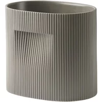 Muuto Muuto - Ridge Blumentopf, H 24 cm, taupe