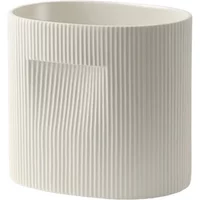 Muuto Muuto - Ridge Blumentopf, H 24 cm, off-white