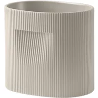 Muuto Muuto - Ridge Blumentopf, H 24 cm, beige