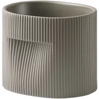 Muuto Muuto - Ridge Blumentopf, H 15 cm, taupe
