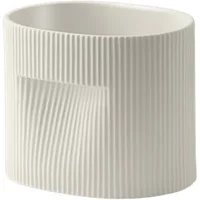 Muuto Muuto - Ridge Blumentopf, H 15 cm, off-white