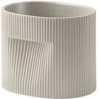Muuto Muuto - Ridge Blumentopf, H 15 cm, beige
