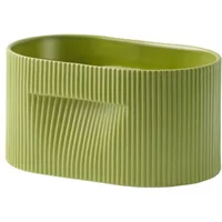 Muuto Muuto - Ridge Blumentopf, H 13 cm, moosgrün