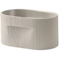 Muuto Muuto - Ridge Blumentopf, H 13 cm, beige