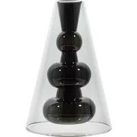 Tom Dixon. The Company Tom Dixon - Bump Vase Cone, grau / schwarz