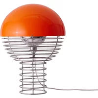 Verpan Verpan - Wire Tischleuchte Ø 30 cm, Chrom / orange