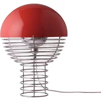 Verpan Verpan - Wire Tischleuchte Ø 30 cm, Chrom / rot