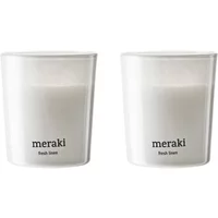 Meraki Meraki - Duftkerze, Ø 6 cm, Fresh linen (2er-Set)
