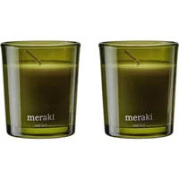 Meraki Meraki - Duftkerze, Ø 6 cm, Oud leaf (2er-Set)