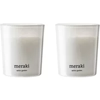Meraki Meraki - Duftkerze, Ø 6 cm, White garden (2er-Set)