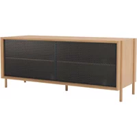 Hartô Hartô - Gabin Sideboard 122 x 49 cm, Eiche natur / schiefergrau