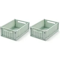 LIEWOOD LIEWOOD - Weston Aufbewahrungsbox, 25 x 18 x 9,5 cm, light peppermint (2er-Set)