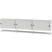 String Furniture String - Wandschrank, 240 x 75 x 30 cm, weiß / weiß