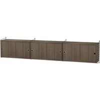 String Furniture String - Wandschrank, 240 x 50 x 30 cm, Walnuss / schwarz