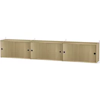 String Furniture String - Wandschrank, 240 x 50 x 30 cm, Eiche / weiß