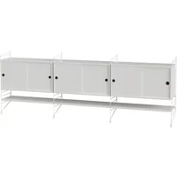 String Furniture String - Sideboard, 240 x 85 x 30 cm, weiß / weiß