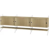 String Furniture String - Sideboard, 240 x 85 x 30 cm, Eiche / weiß