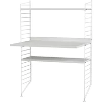String Furniture String - Arbeitsplatzkombination, 78 x 115 x 58 cm, weiß / weiß