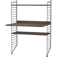 String Furniture String - Arbeitsplatzkombination, 78 x 115 x 58 cm, Walnuss / schwarz