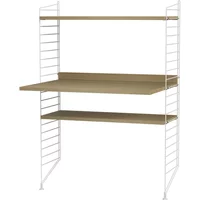 String Furniture String - Arbeitsplatzkombination, 78 x 115 x 58 cm, Eiche / weiß