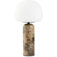 Northern Northern - Kin LED-Tischleuchte, H 40 cm, weiß / Emperador Marmor dunkel