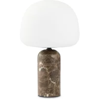 Northern Northern - Kin LED-Tischleuchte, H 33 cm, weiß / Emperador Marmor dunkel